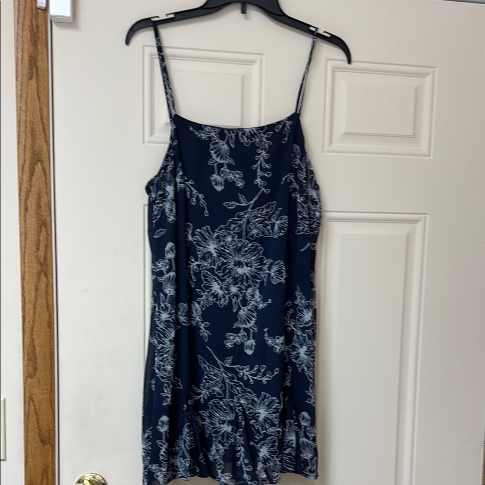 Navy floral dress